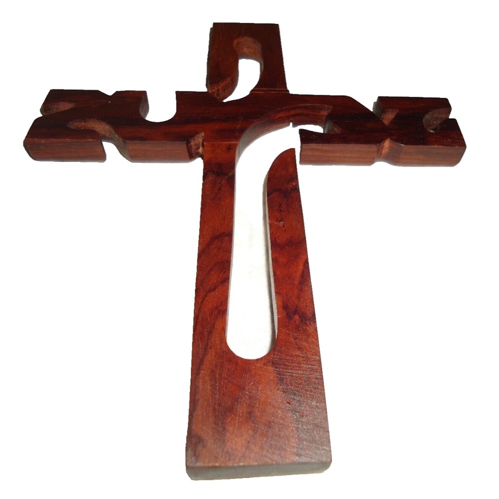 Jesus Cross Crucifix Wooden Cross Size-8.5x7 in - Picture 4 of 4